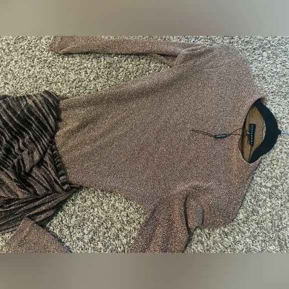 JLUXLABEL Glittering High Low Dress in Gold and Black - Picture 5 of 6